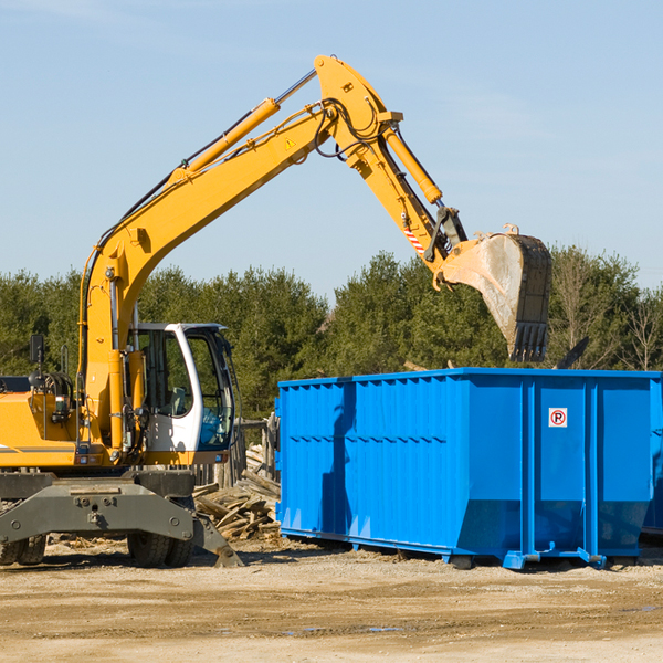 what size residential dumpster rentals are available in Zahl